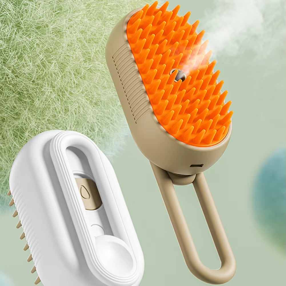 3-In-1 Dog & Cat Hair Steam Brush
