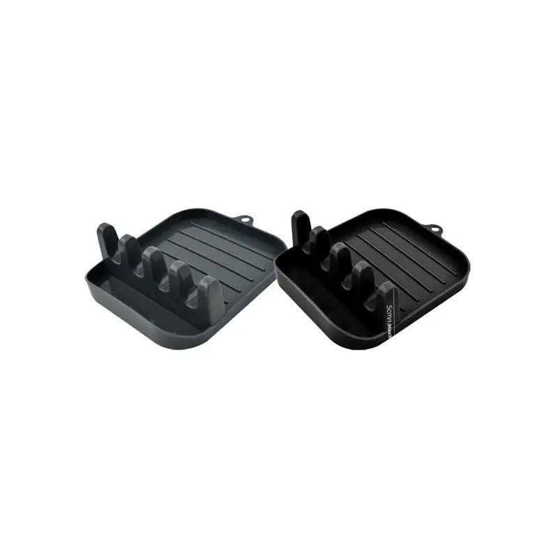 Non-Slip Silicone Spoon Rest For Stove Top With Drip Pad