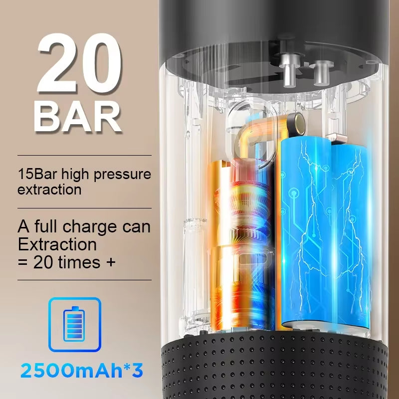 Wireless Portable Expresso Machine 3-in-1