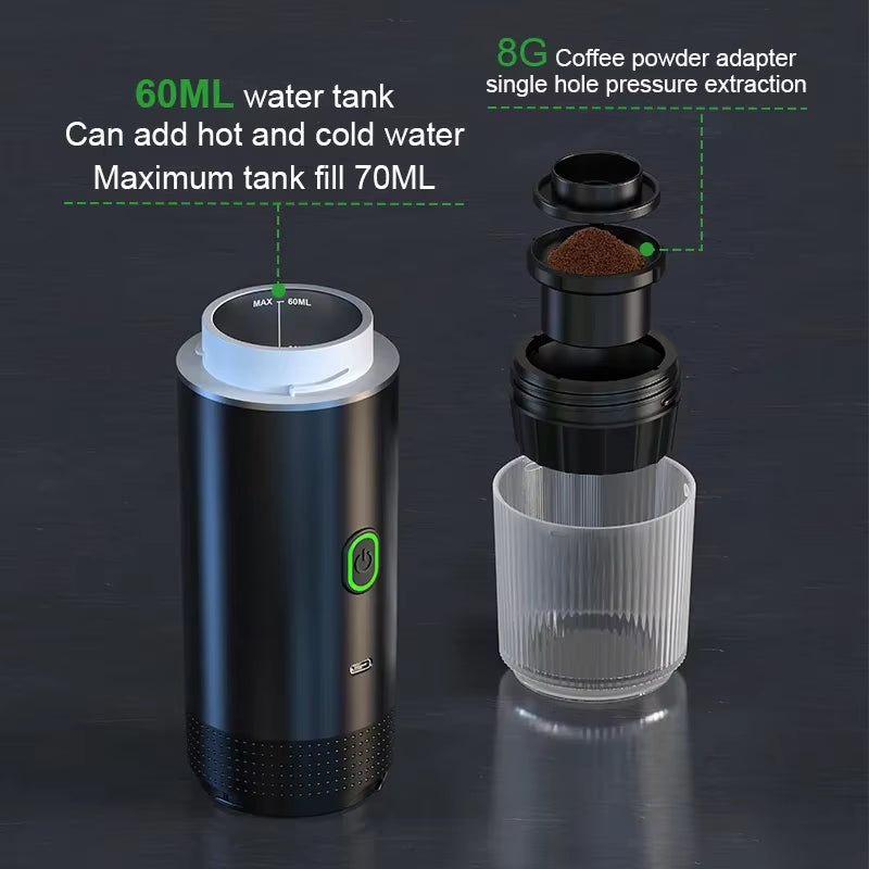 Wireless Portable Expresso Machine 3-in-1