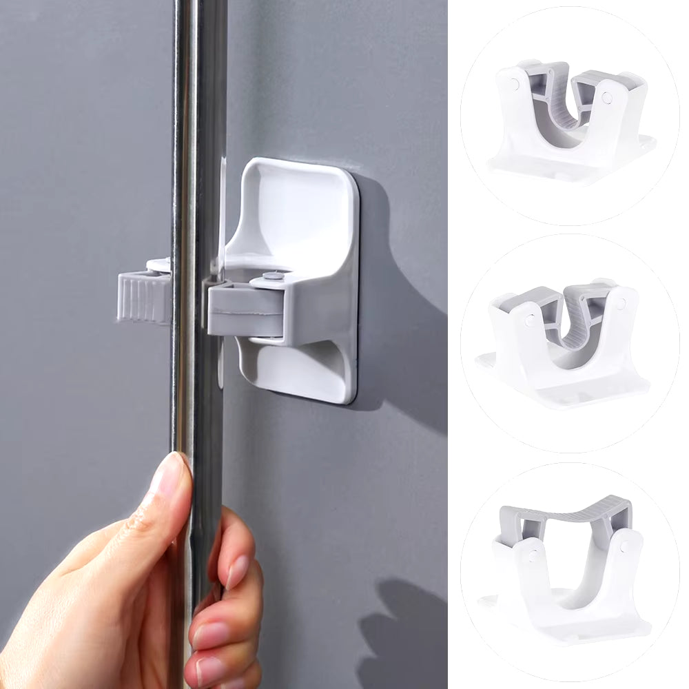 Gripper Mop Holders Wall Mount Self Adhesive No Drilling Super Anti-Slip