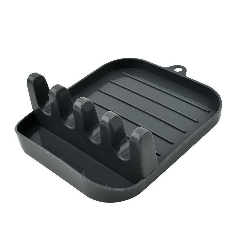 Non-Slip Silicone Spoon Rest For Stove Top With Drip Pad